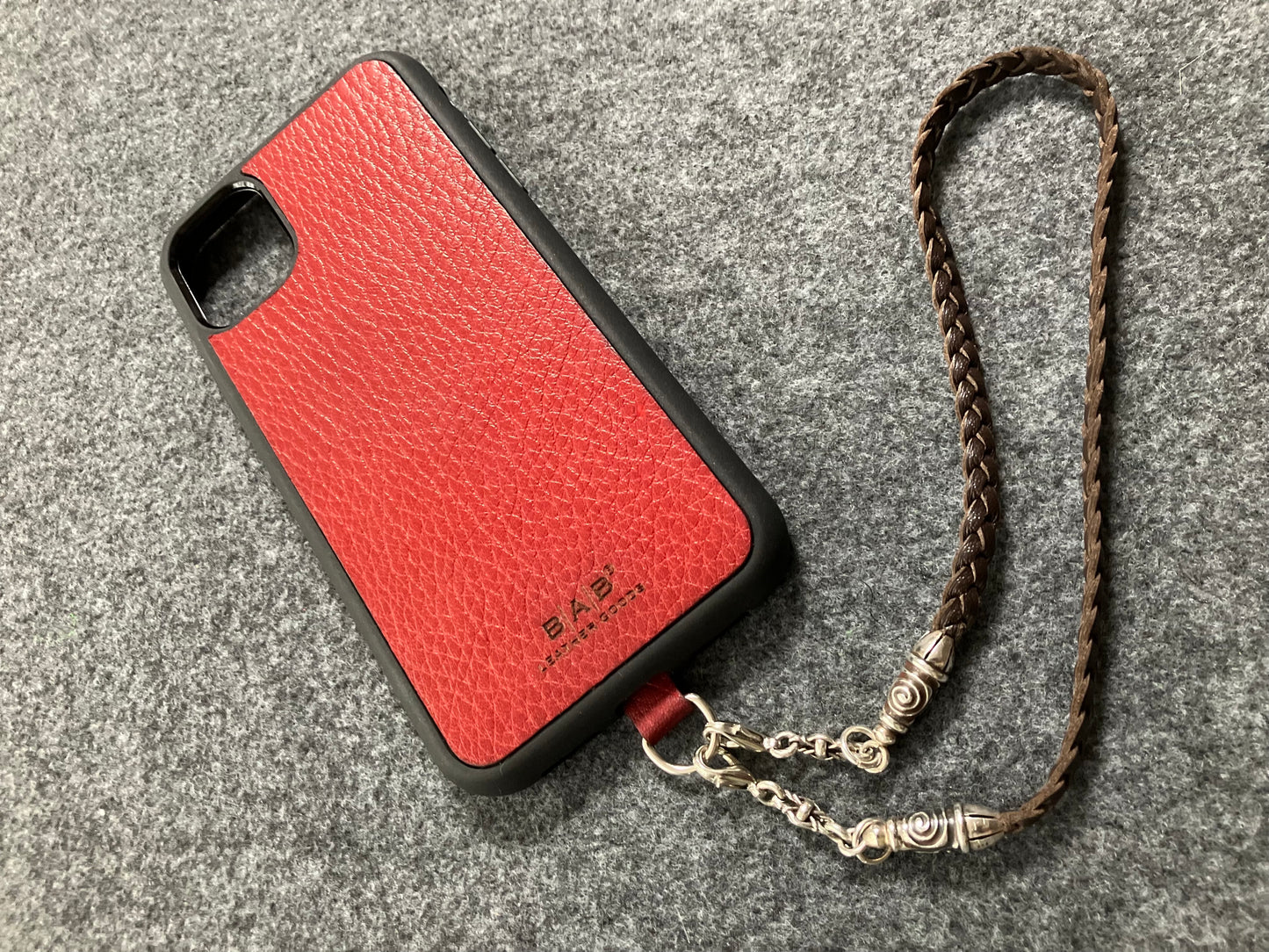 2 Spiral Terminals, 2 Links, and 6 Rings, all made of solid 925 Sterling Silver & Genuine Leather with three hand-braided double strands, Brown, or Black.- PP17