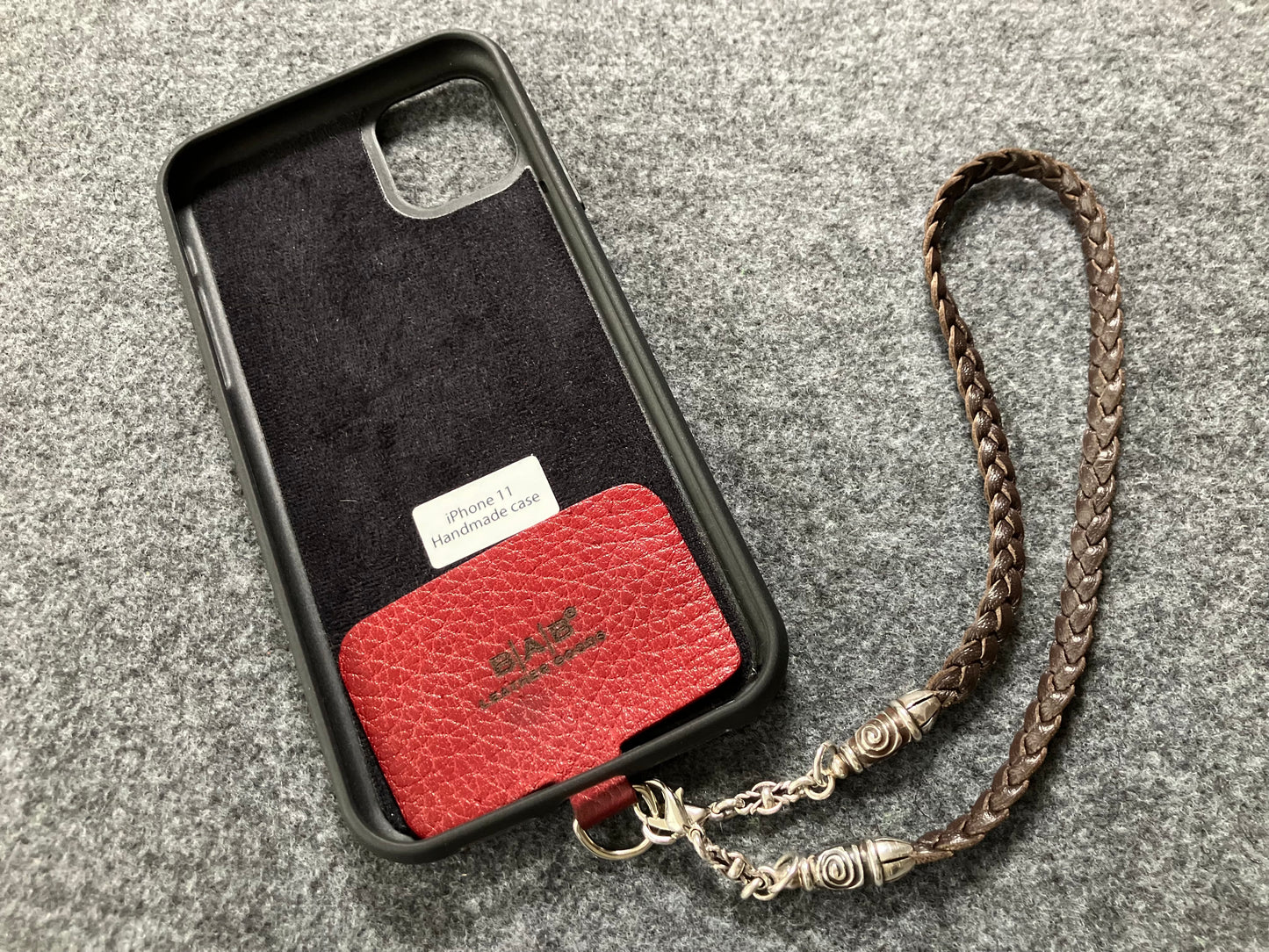 2 Spiral Terminals, 2 Links, and 6 Rings, all made of solid 925 Sterling Silver & Genuine Leather with three hand-braided double strands, Brown, or Black.- PP17