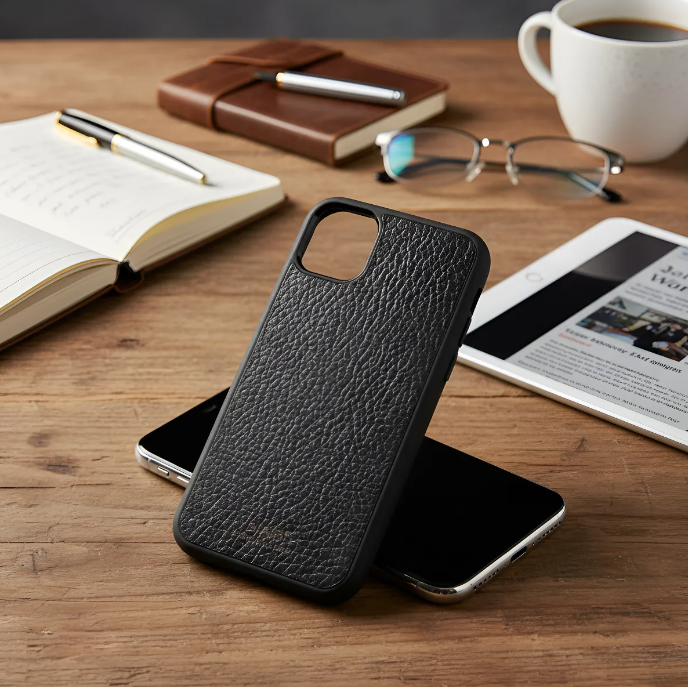 Full-Grain Genuine Leather Case, vegetable-tanned, Laser-Cut and Engraved/Microfiber. - 50