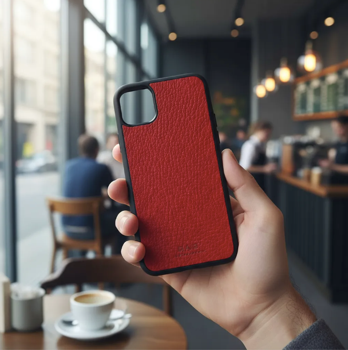 Full-Grain Genuine Leather Case, vegetable-tanned, Laser-Cut and Engraved/Microfiber. - 50