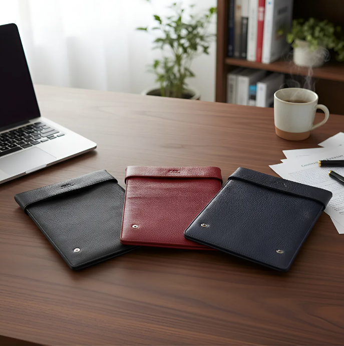 Θήκη για iPad: Air 10,5"/iPad Air 5η/4η/3η (γενιά)/iPad Air 11"(M2/iPad 9η/8η/7η (γενιά)/iPad Pro 11"4η/3η/2η/1η (γενιά)/iPad Pro 11"(M4). Ολόσωμο Γνήσιο Δέρμα Oλικής άλεσης/Tσόχα & 8 Snaps.- 935
