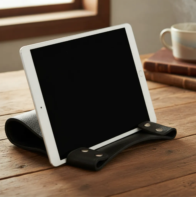 Θήκη για iPad: Air 10,5"/iPad Air 5η/4η/3η (γενιά)/iPad Air 11"(M2/iPad 9η/8η/7η (γενιά)/iPad Pro 11"4η/3η/2η/1η (γενιά)/iPad Pro 11"(M4). Ολόσωμο Γνήσιο Δέρμα Oλικής άλεσης/Tσόχα & 8 Snaps.- 935