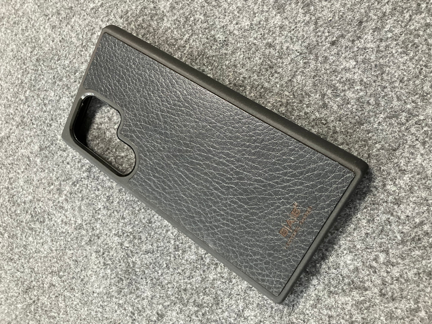 Coque en Cuir Véritable Pleine Fleur pour Samsung, tanné végétal au tanin découpé et gravé au laser/microfibre.- 51