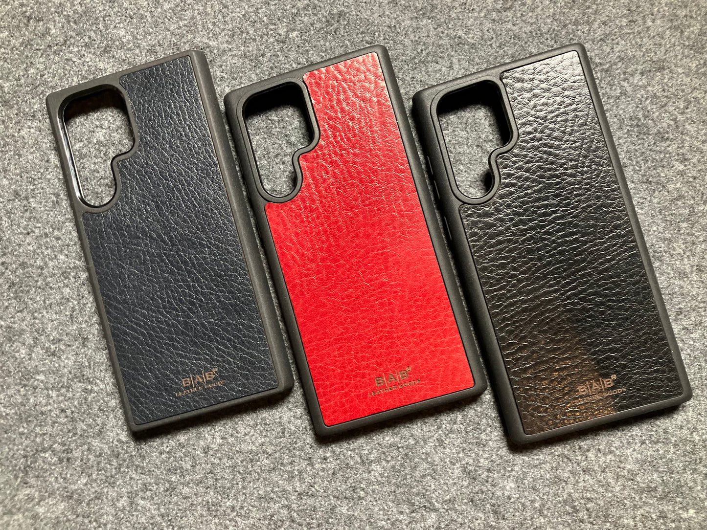 Coque en Cuir Véritable Pleine Fleur pour Samsung, tanné végétal au tanin découpé et gravé au laser/microfibre.- 51