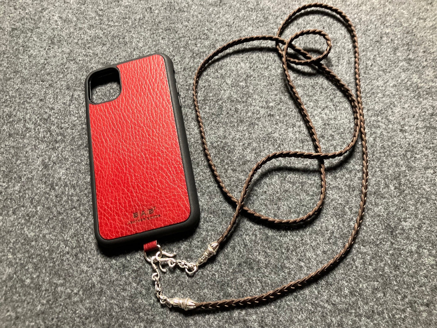 2 Rope Terminals, 2 Links, and 6 Rings, all made of Solid 925 Sterling Silver & Genuine Leather Crossbody/Necklace/Choker/Bracelet, with three hand-braided double strands, Brown or Black.- CP14