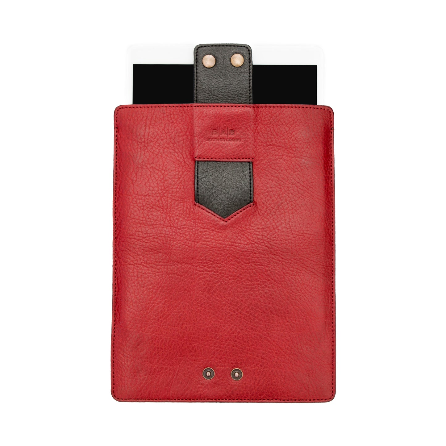 iPad Sleeve: Air 10.5"/iPad Air 5th/4th/3rd(Gen)/iPad Air 11"(M2/iPad 9th/8th/7th(Gen)/iPad Pro 11"4th/3rd/2nd/1st(Gen)/iPad Pro 11"(M4). Full-Grain vegetable-tanned Genuine Leather/Felt & 8 Snaps.- 927