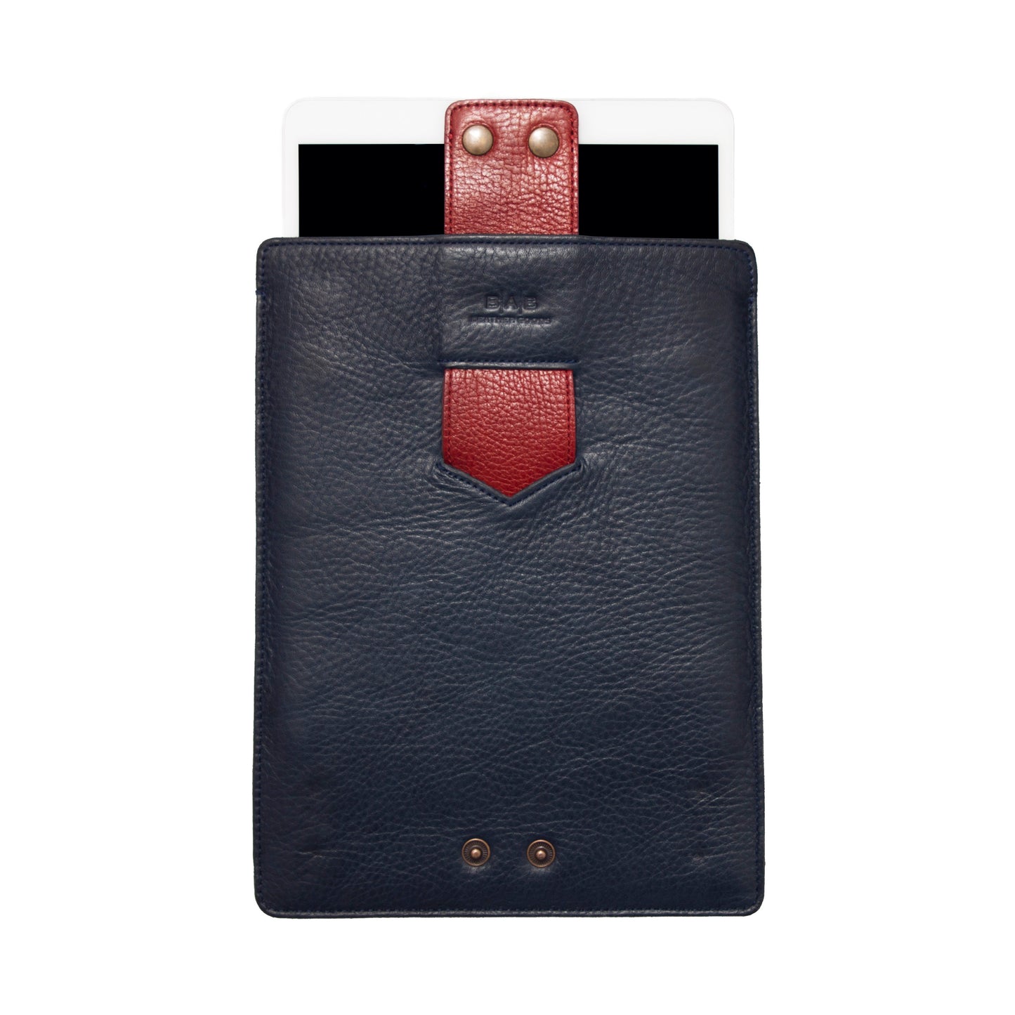iPad Sleeve: Air 10.5"/iPad Air 5th/4th/3rd(Gen)/iPad Air 11"(M2/iPad 9th/8th/7th(Gen)/iPad Pro 11"4th/3rd/2nd/1st(Gen)/iPad Pro 11"(M4). Full-Grain vegetable-tanned Genuine Leather/Felt & 8 Snaps.- 927