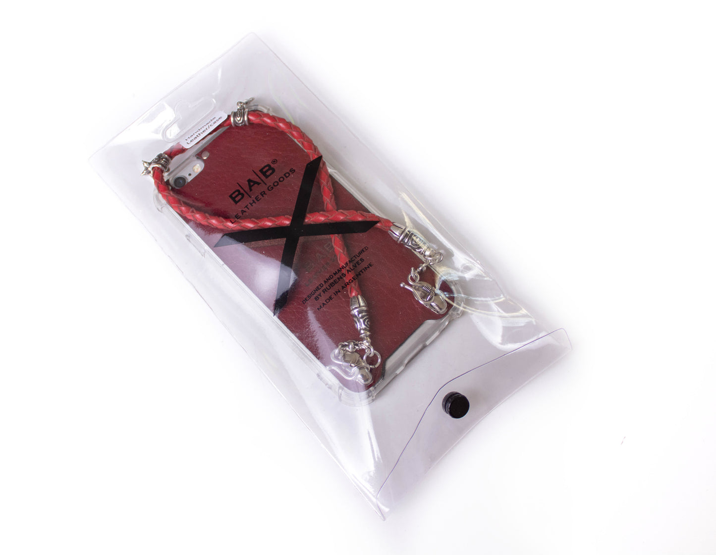 Funda de Cuero Genuino Full-Grain curtido vegetal. 2 Terminales en Espiral, 2 Eslabones, 2 Cierres S, 2 Pasadores con 2 Pendientes y 8 Argollas, de Plata 925 para iPhone/microfibra & Correa/Gargantilla/Pulsera Cuero Naranja 4 cabos trenzados a mano.- F02