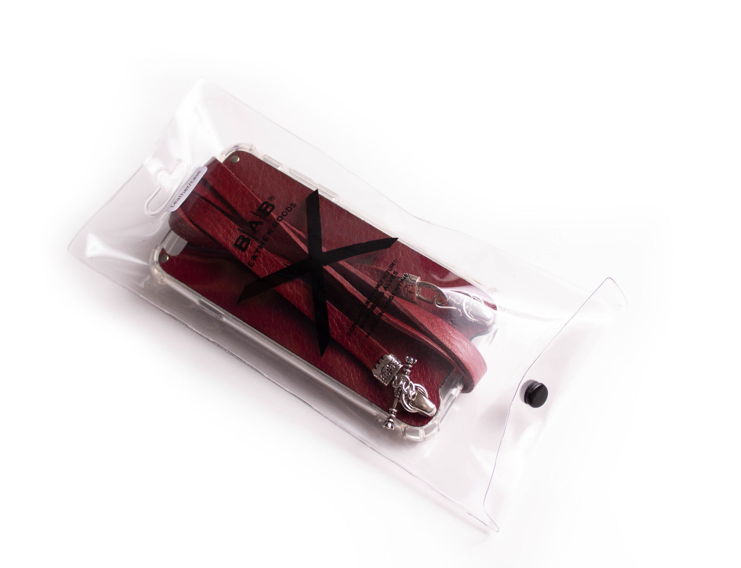 Coque en Cuir Véritable Pleine Fleur tanné végétal au tanin pour iPhone/microfibre. 2 Bornes, 1 Canne, 1 Fermoir en S et 6 Anneaux, en Argent 925 & Double Bandoulière/Collier/Bracelet en Cuir Véritable, Bleu, Marron, Noir ou rouge.- F05