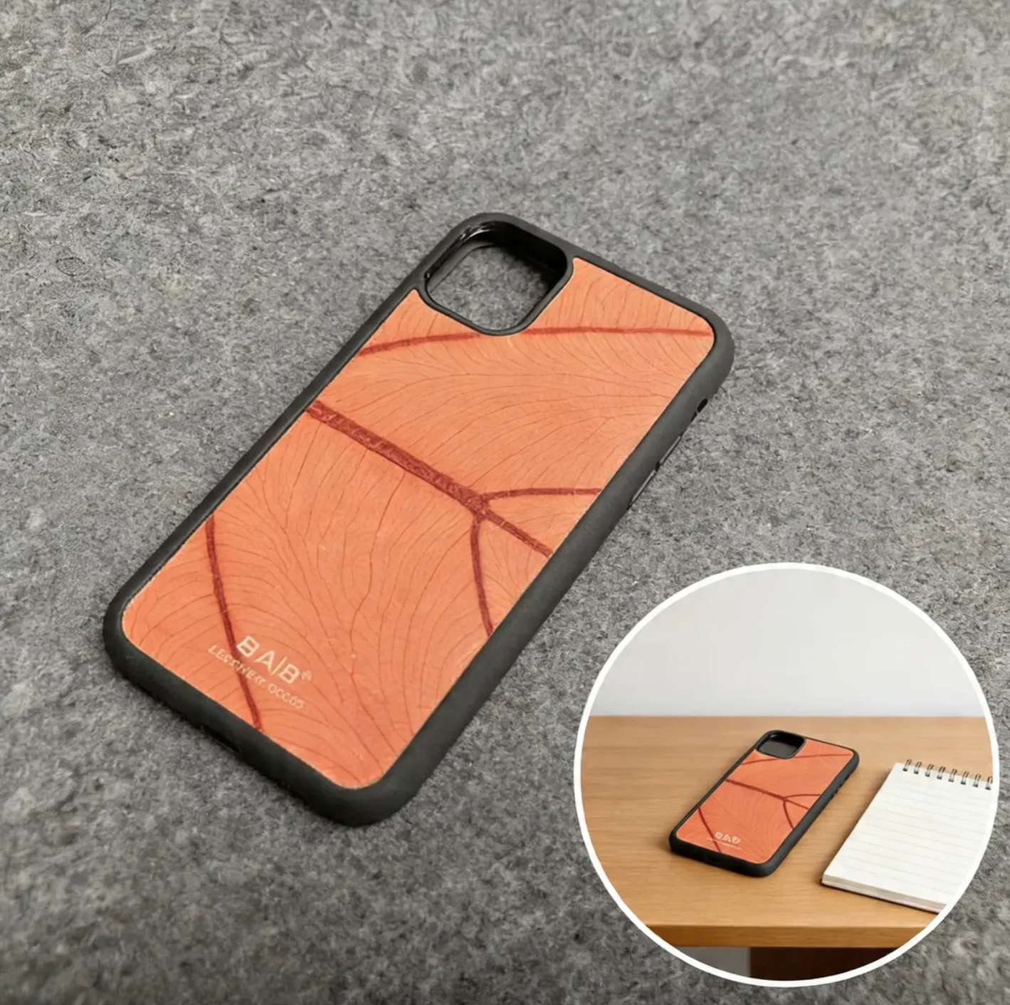 Coque beLEAF® en Véritable feuille d'Alocasia pour iPhone découpée & gravée au laser/Microfibre-60i