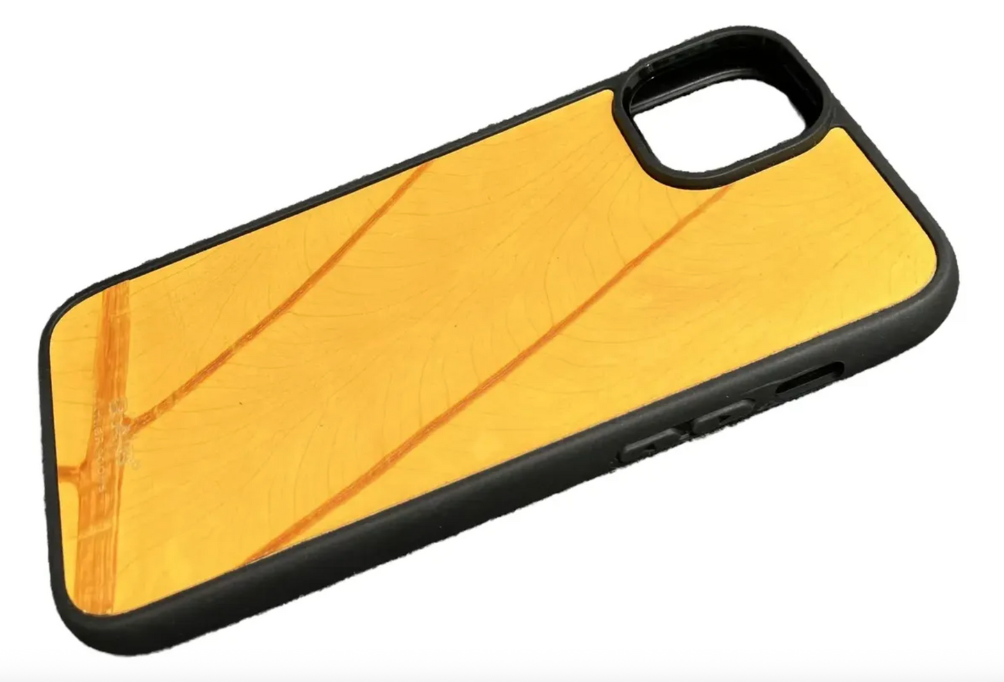 Coque beLEAF® en Véritable feuille d'Alocasia pour iPhone découpée & gravée au laser/Microfibre-60i