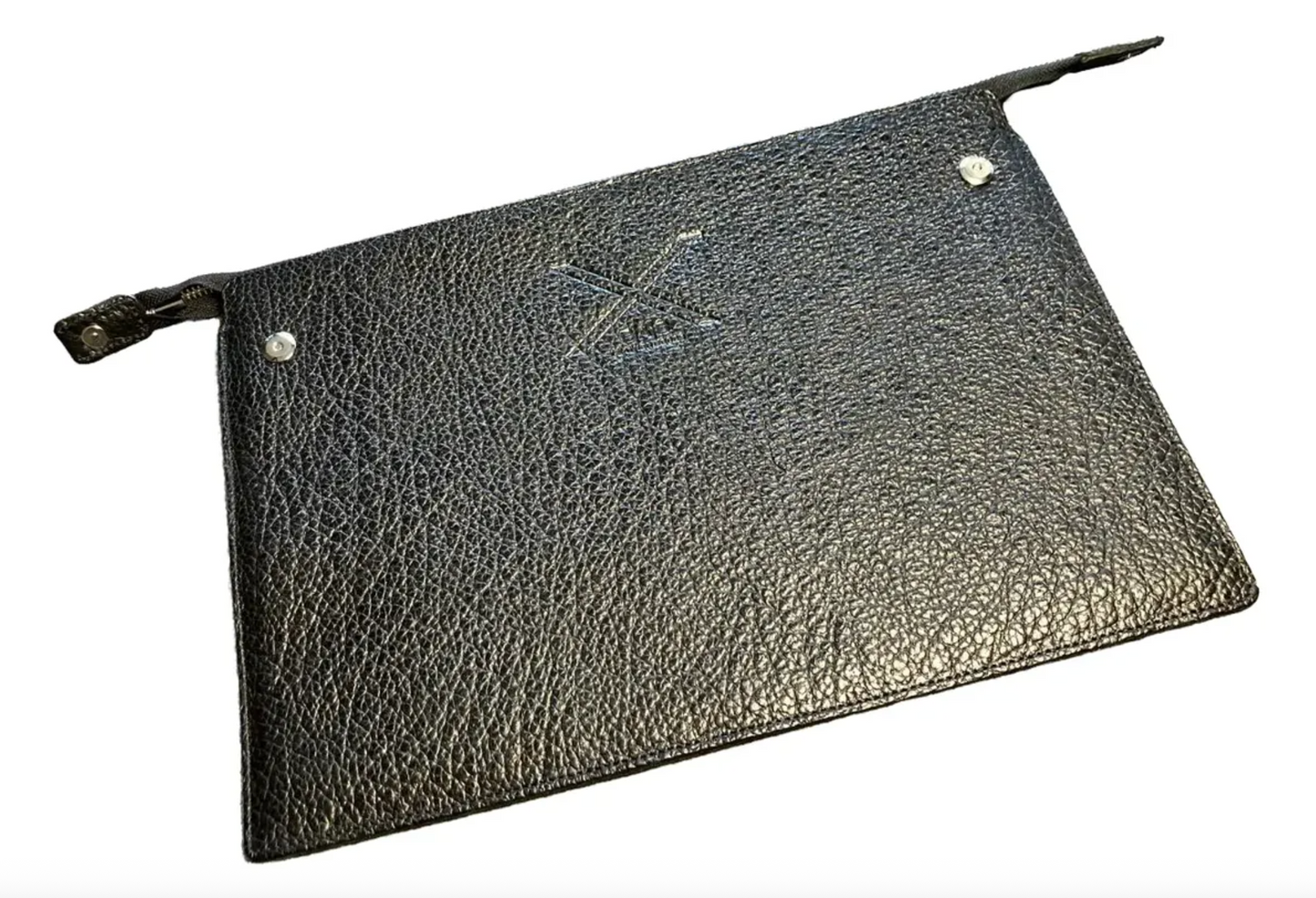 Funda B|A|B® Leather Goods de cuero Genuino Natura Negro, curtido vegetal al tanino/Fieltro para MacBook Air 13,3"/14" Pro.- 1005 B
