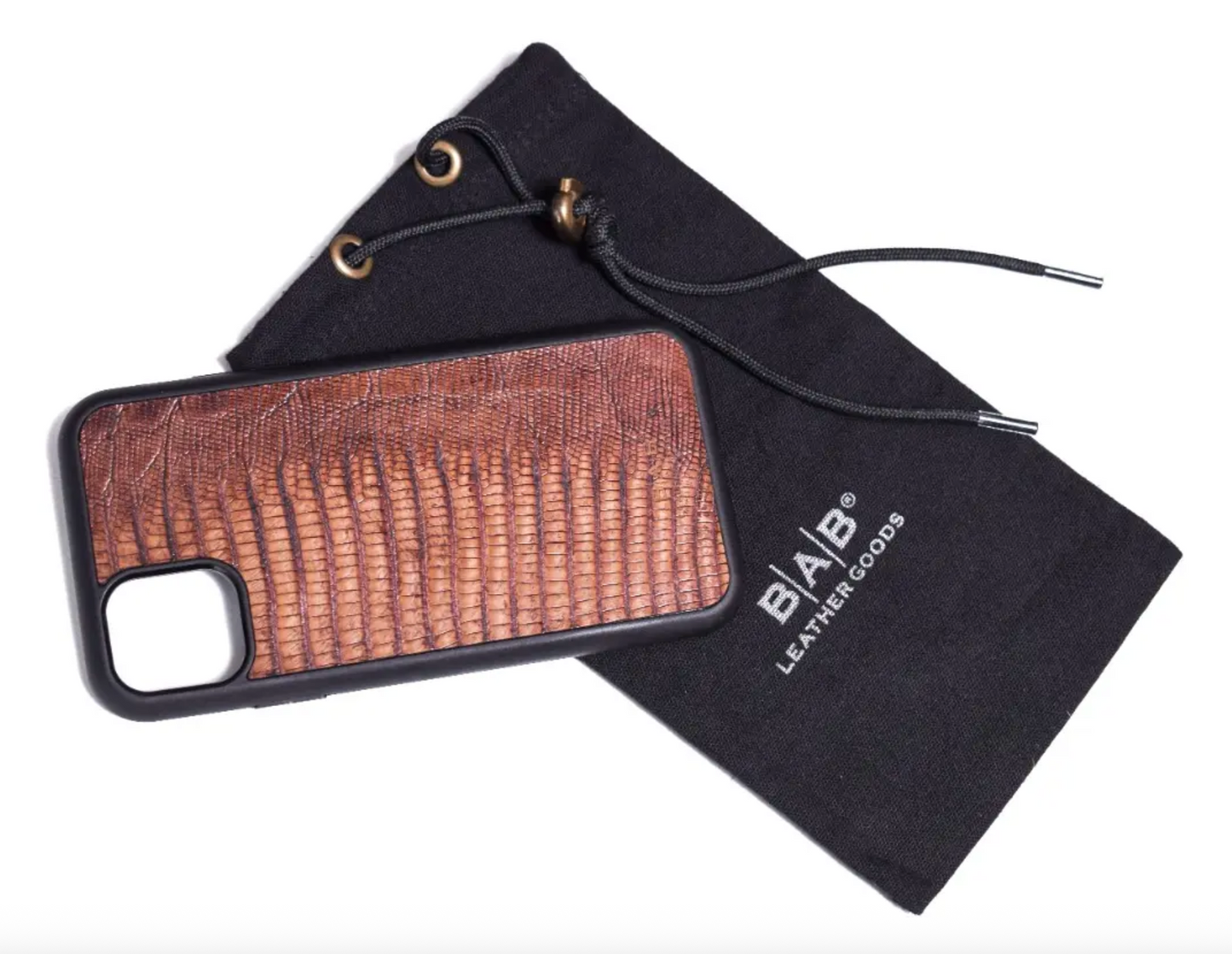 Coque en cuir véritable d’iguane pour iPhone découpée & gravée au laser/microfibre-59
