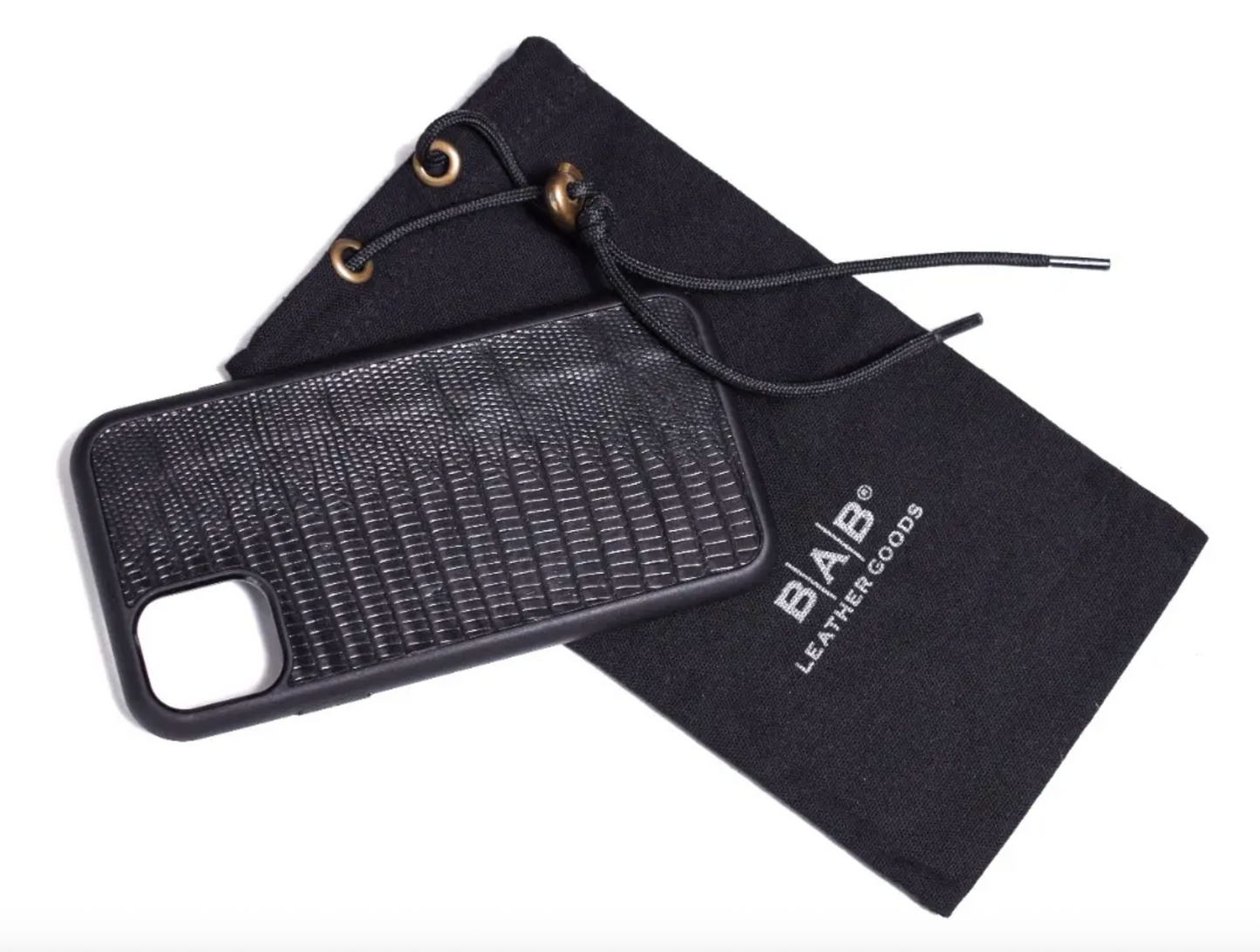 Coque en cuir véritable d’iguane pour iPhone découpée & gravée au laser/microfibre-59