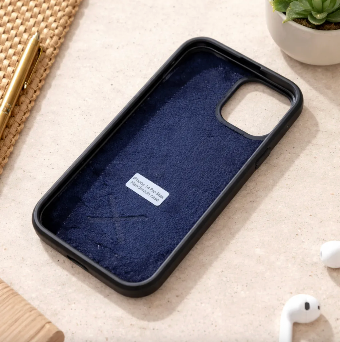 Coque beLEAF® en Véritable feuille d'Alocasia pour iPhone découpée & gravée au laser/Microfibre-60i