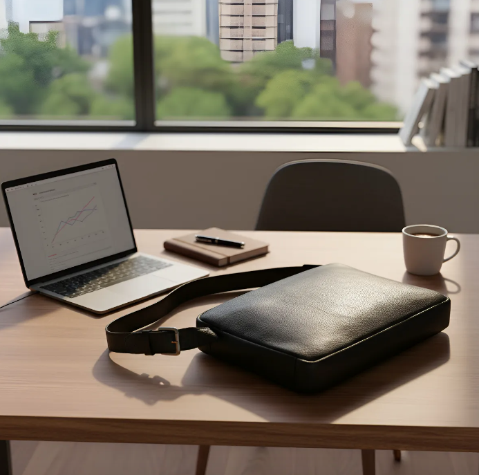 MacBook Pro 13"(Intel 2P/4P)/M1/M2/MacBook Pro 14"M1/M2/M3 Pro/M2/M3 Pro Max/MacBook Air 13"M2/M3/iPad Pro 9.7"/10.5"/iPad 11"M2/iPad 11"Pro 1st/2nd/3rd/4th. Black Full-Grain vegetable-tanned Genuine Leather/Felt & Dagger Charm.- 2001