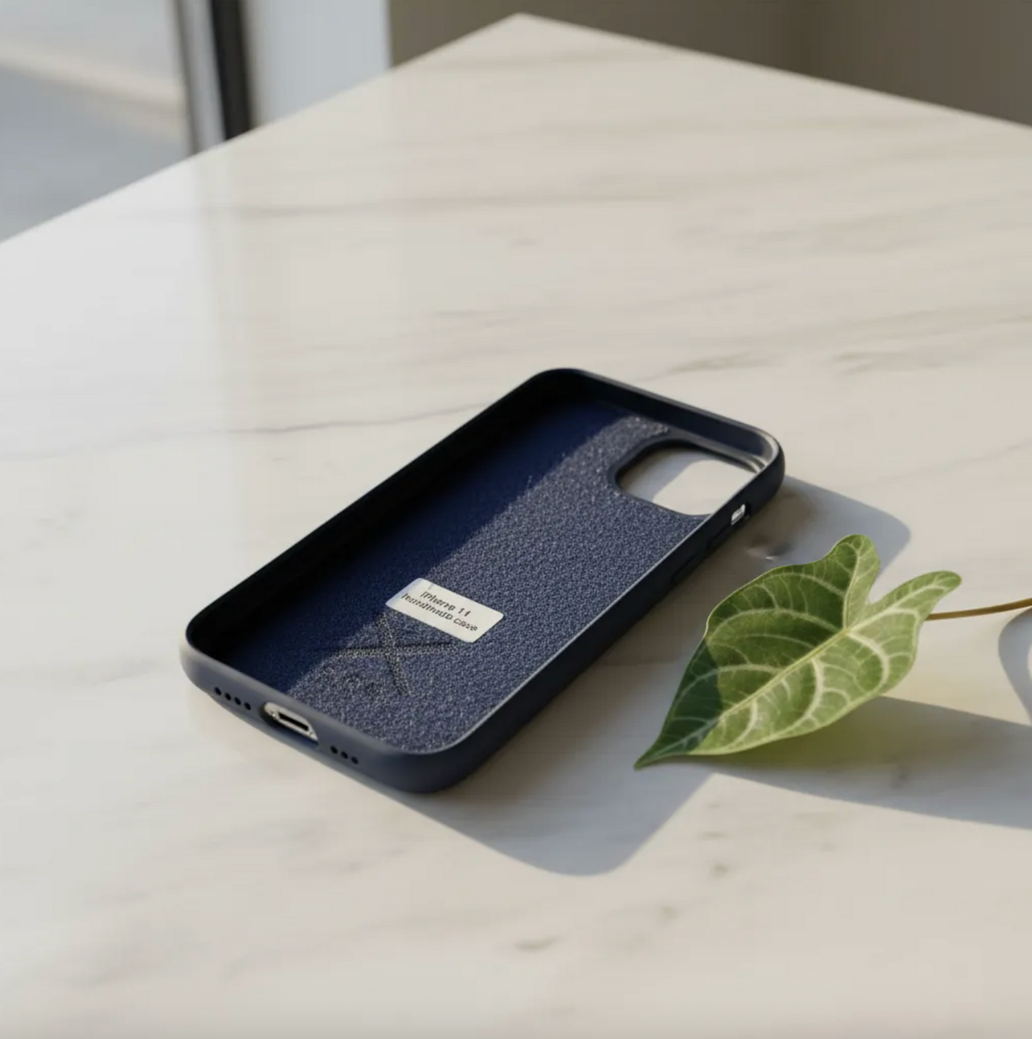 Coque beLEAF® en Véritable feuille d'Alocasia pour iPhone découpée & gravée au laser/Microfibre-60i