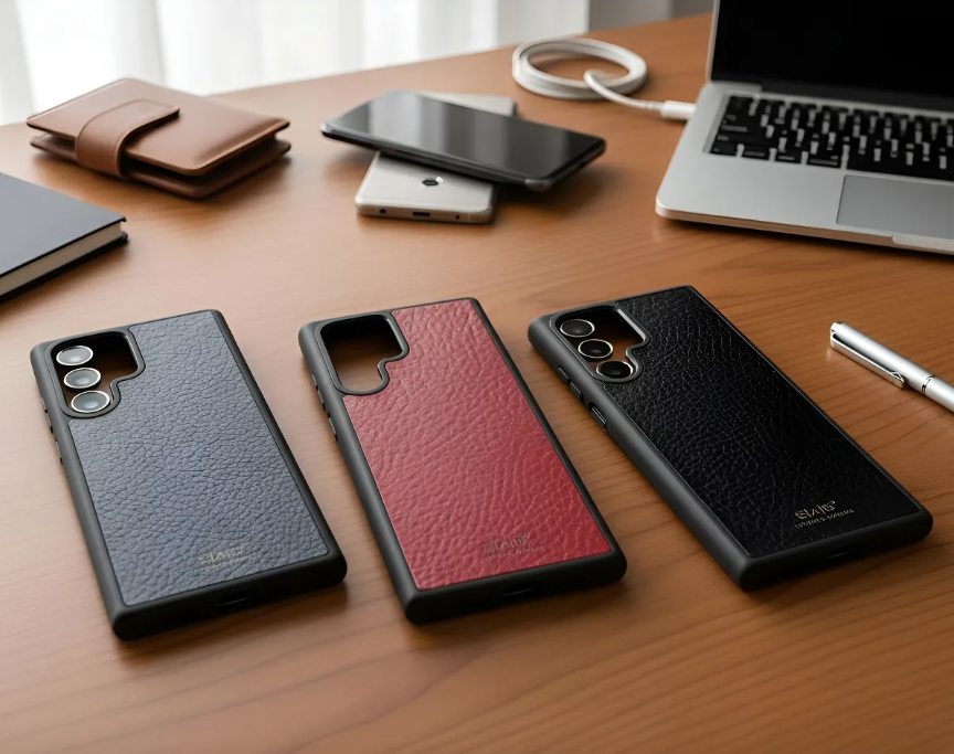 Capa para Samsung de Couro Genuíno Flor Integral curtido vegetal com tanino cortada e gravada a laser/microfibra.- 51