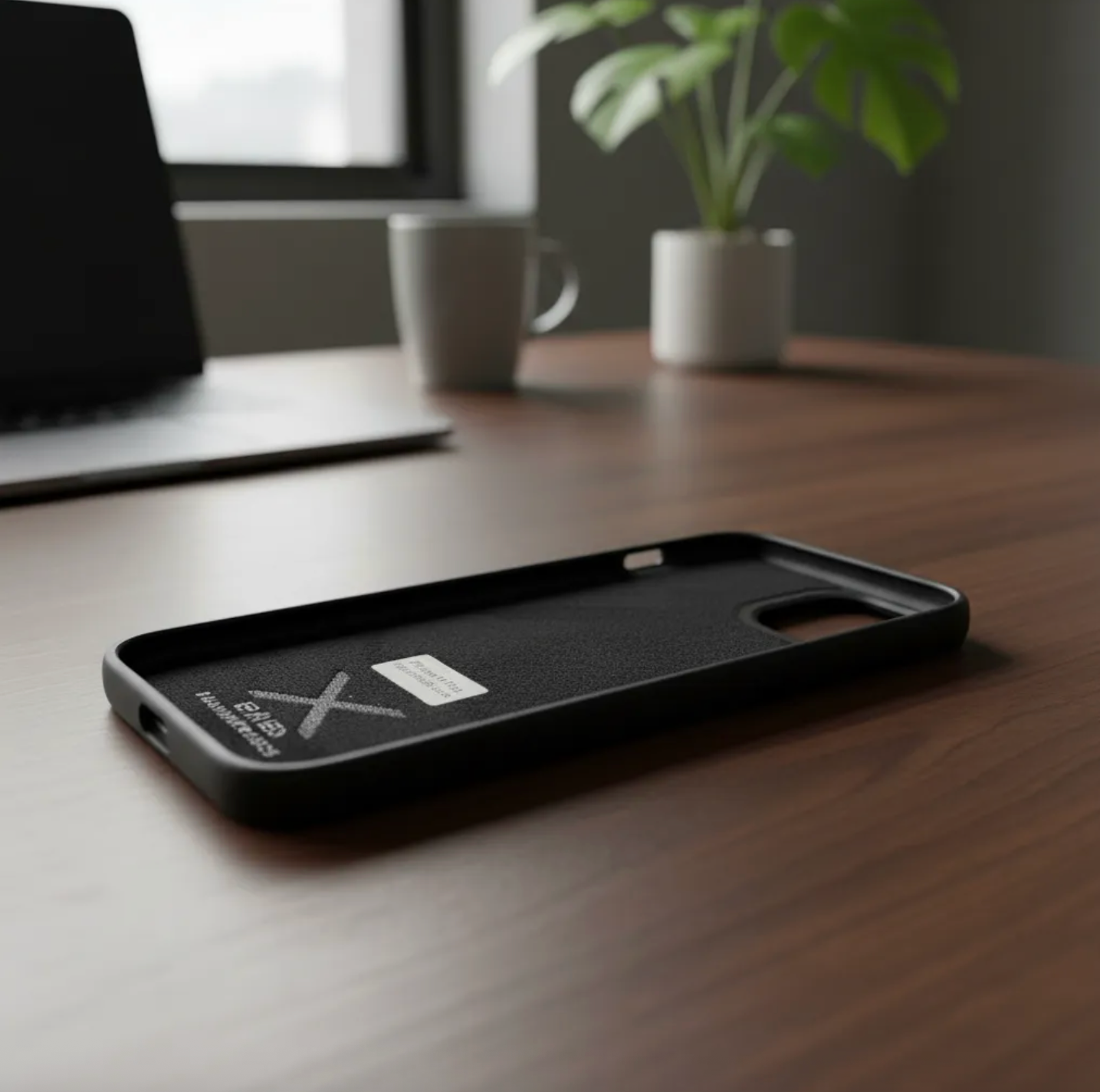 Coque beLEAF® en Véritable feuille d'Alocasia pour iPhone découpée & gravée au laser/Microfibre-60i