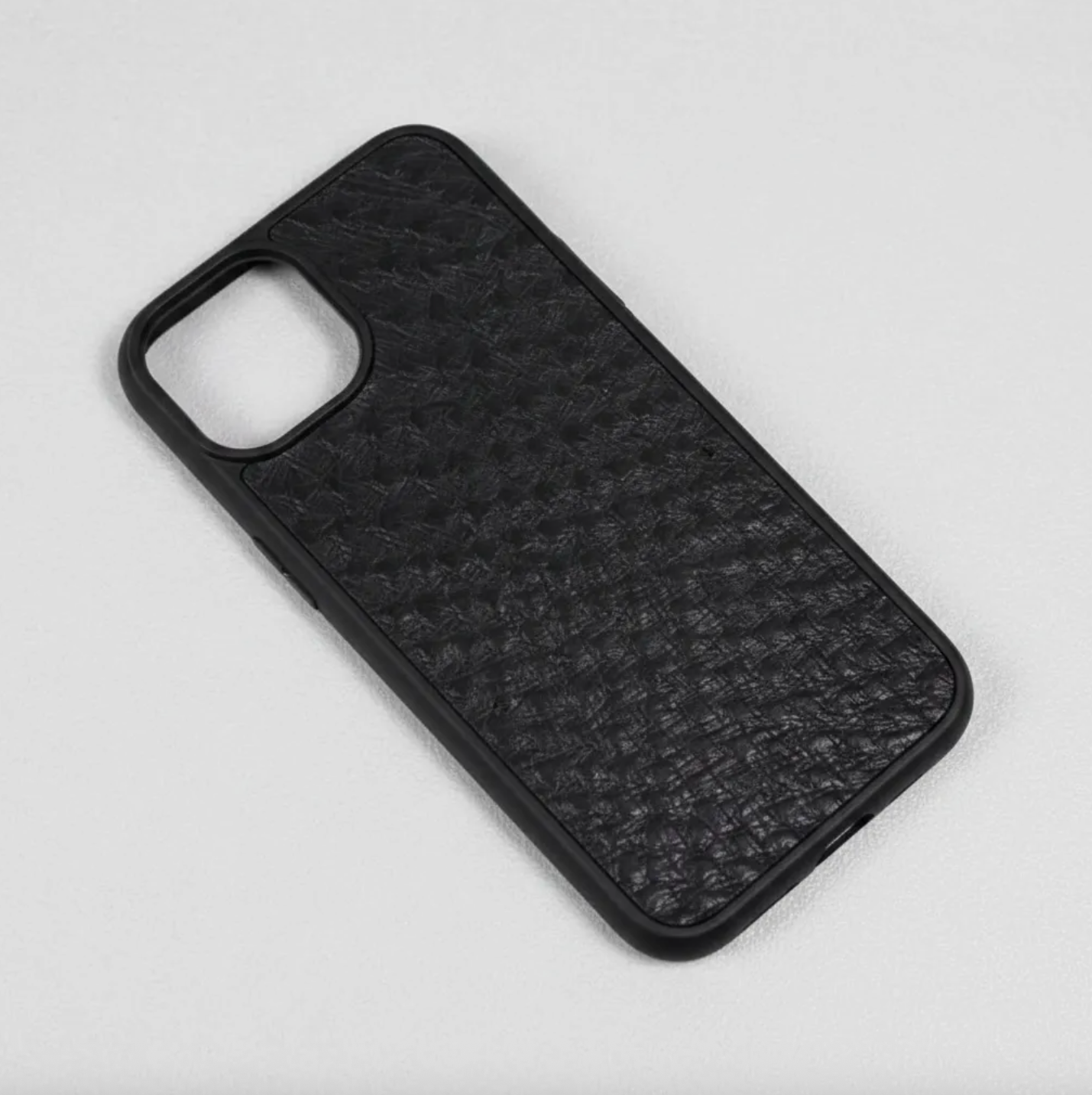 Coque en cuir Véritable de d’autruche pour iPhone découpée & gravée au laser/microfibre-58