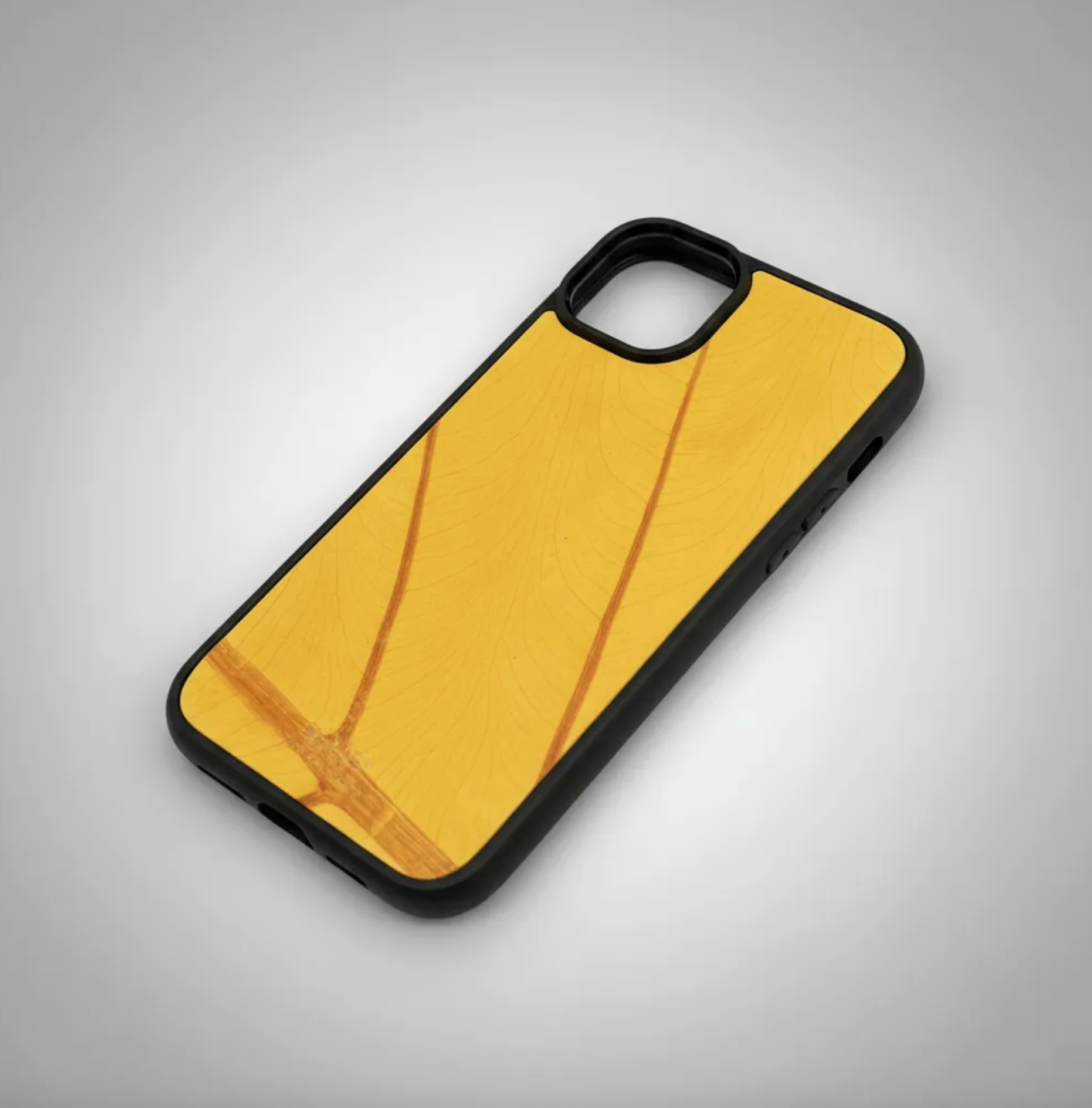 Coque beLEAF® en Véritable feuille d'Alocasia pour iPhone découpée & gravée au laser/Microfibre-60i