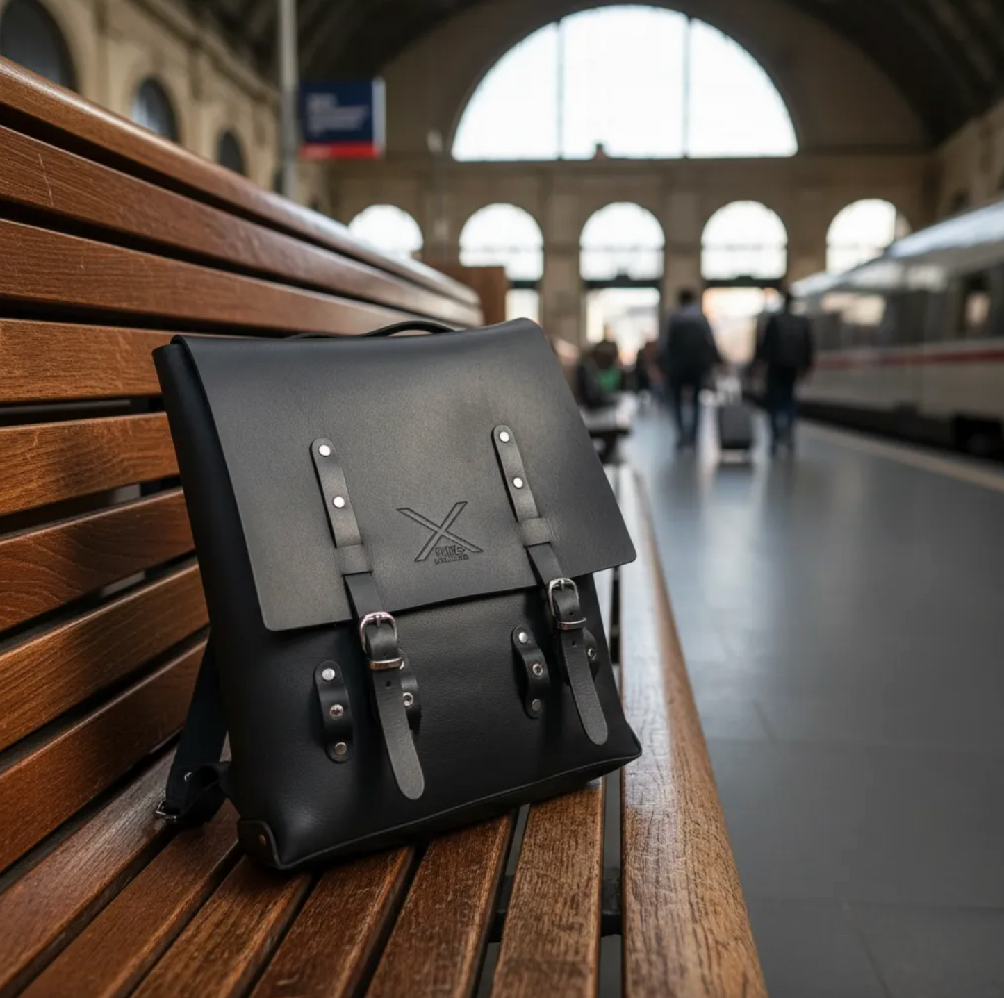 Sac à dos B|A|B® Leather Goods en Cuir de Vachette Véritable végétal.- 752