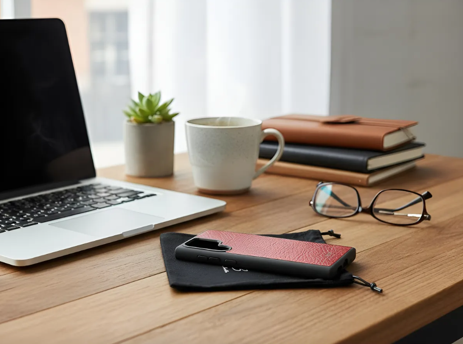 Capa para Samsung de Couro Genuíno Flor Integral curtido vegetal com tanino cortada e gravada a laser/microfibra.- 51