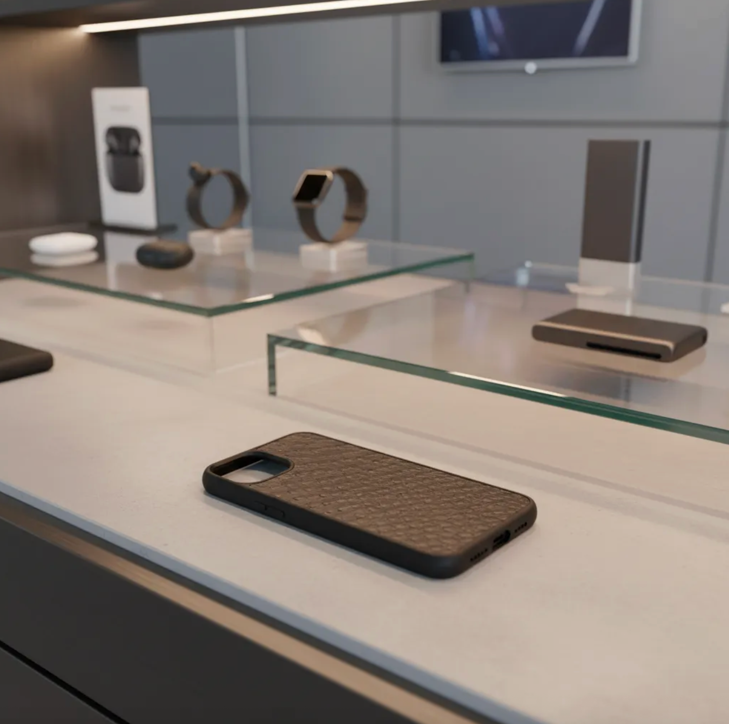 Coque en cuir Véritable de d’autruche pour iPhone découpée & gravée au laser/microfibre-58