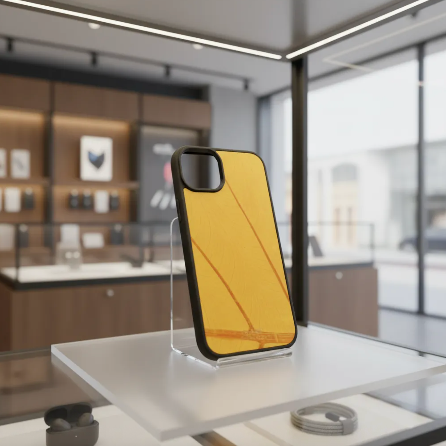 Coque beLEAF® en Véritable feuille d'Alocasia pour iPhone découpée & gravée au laser/Microfibre-60i