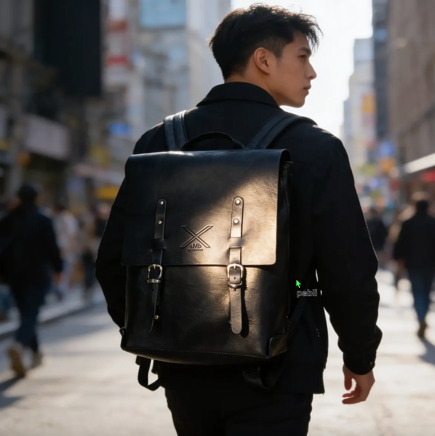 Sac à dos B|A|B® Leather Goods en Cuir de Vachette Véritable végétal.- 752