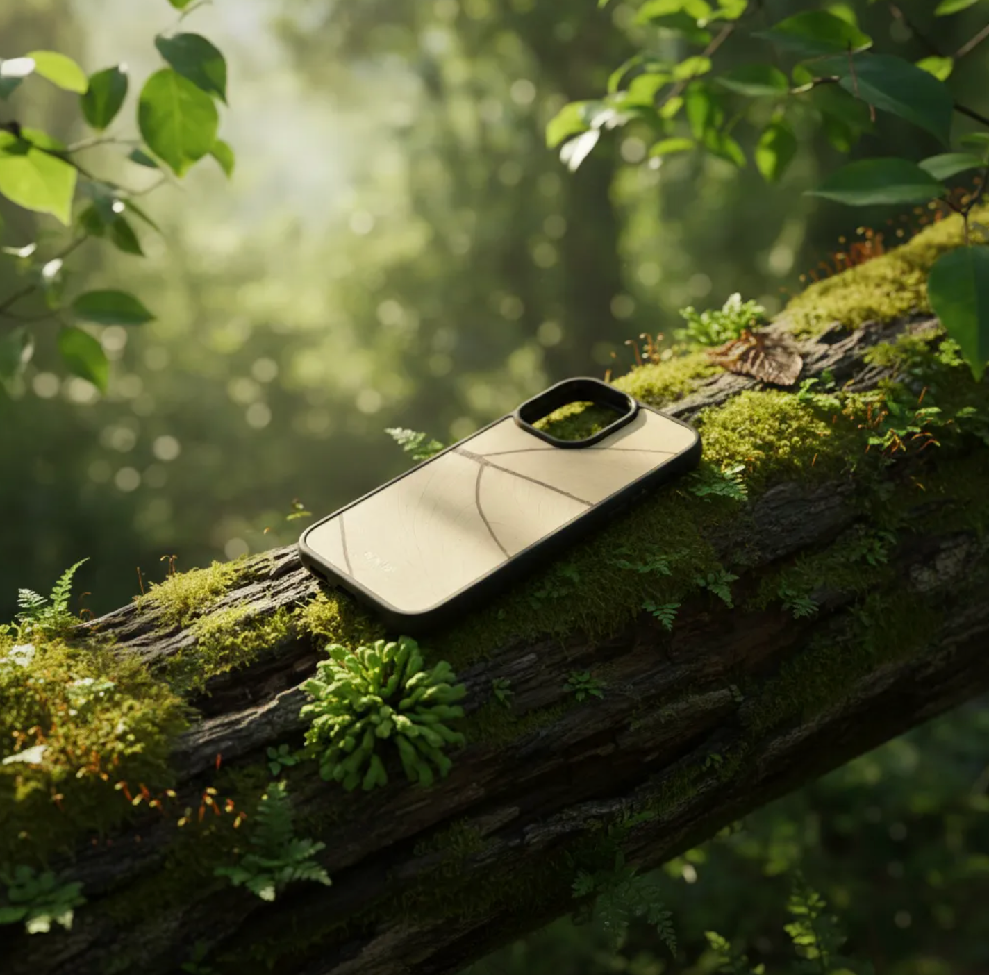 Coque beLEAF® en Véritable feuille d'Alocasia pour iPhone découpée & gravée au laser/Microfibre-60i