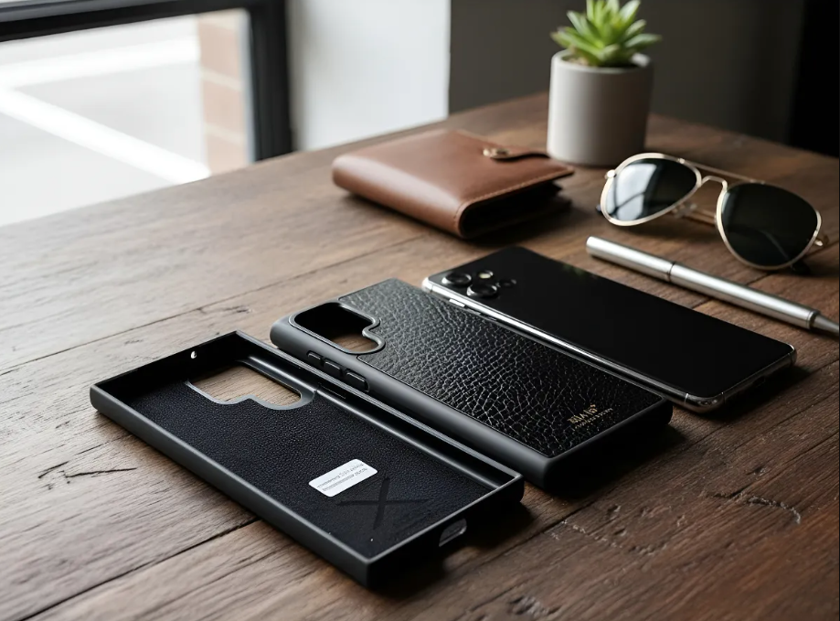 Capa para Samsung de Couro Genuíno Flor Integral curtido vegetal com tanino cortada e gravada a laser/microfibra.- 51