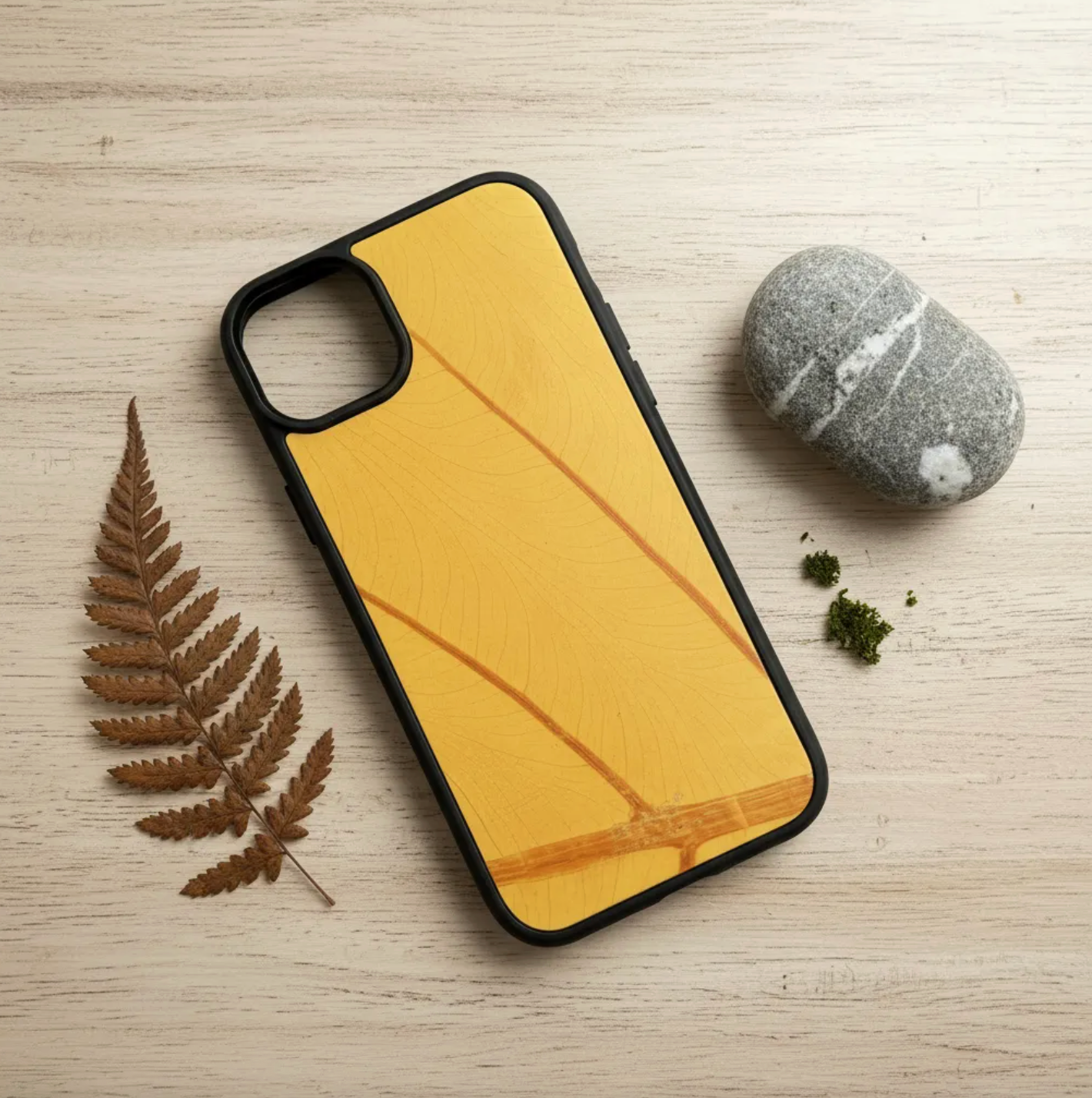 Coque beLEAF® en Véritable feuille d'Alocasia pour iPhone découpée & gravée au laser/Microfibre-60i