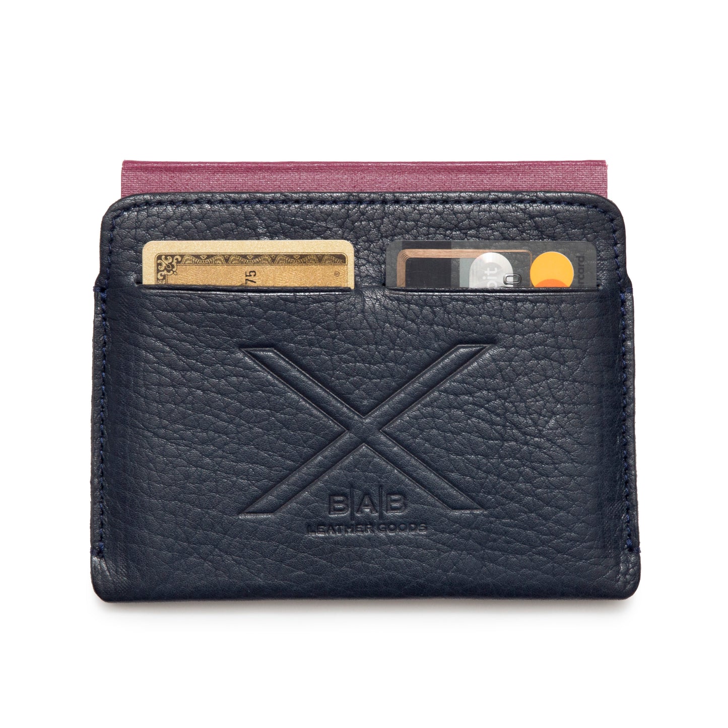 Passport/credit card-holder. Full-Grain vegetable-tanned Genuine Leather/Felt.- 739