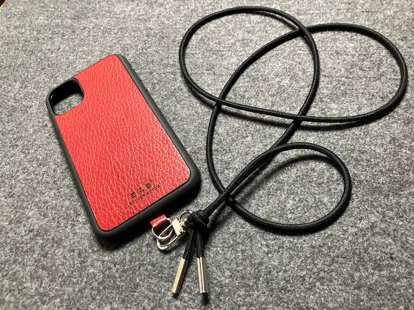 Laser-cut and engraved Full-Grain Genuine Vegetable Tanned Leather iPhone/Samsung Case Universal/Holder Kit & Elastic Cord Crossbody/Necklace/Bracelet.- P40