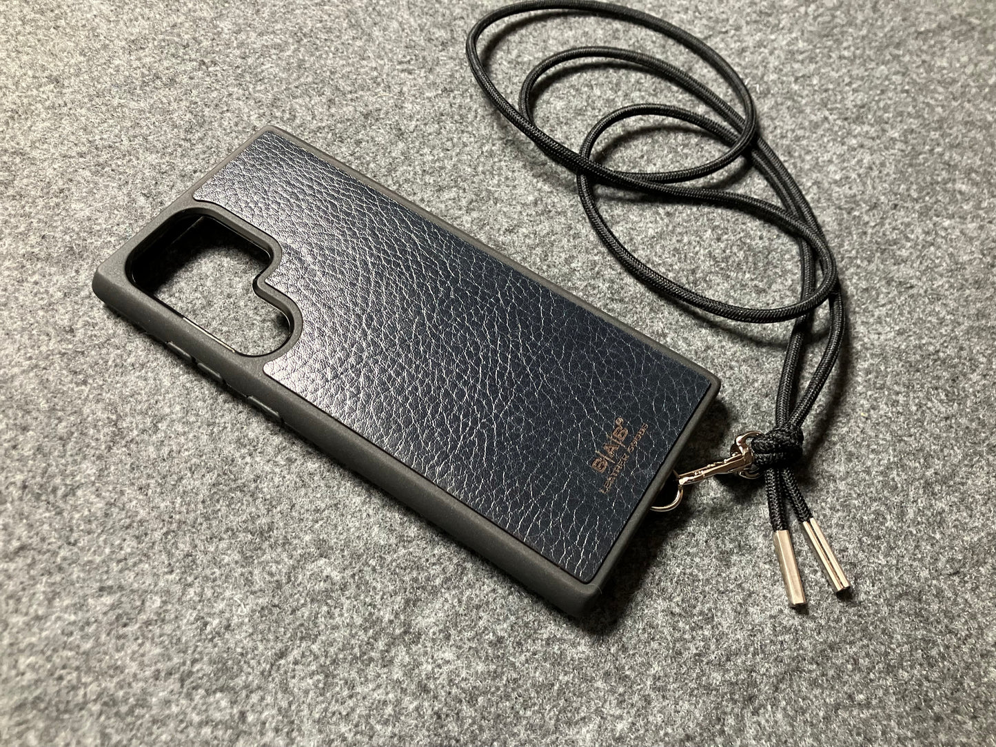 Laser-cut and engraved Full-Grain Genuine Vegetable Tanned Leather iPhone/Samsung Case Universal/Holder Kit & Elastic Cord Crossbody/Necklace/Bracelet.- P40