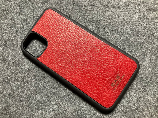 Coque pour iPhone en Cuir Véritable Pleine Fleur, tanné végétal au tanin, découpée et gravée au laser.- 51