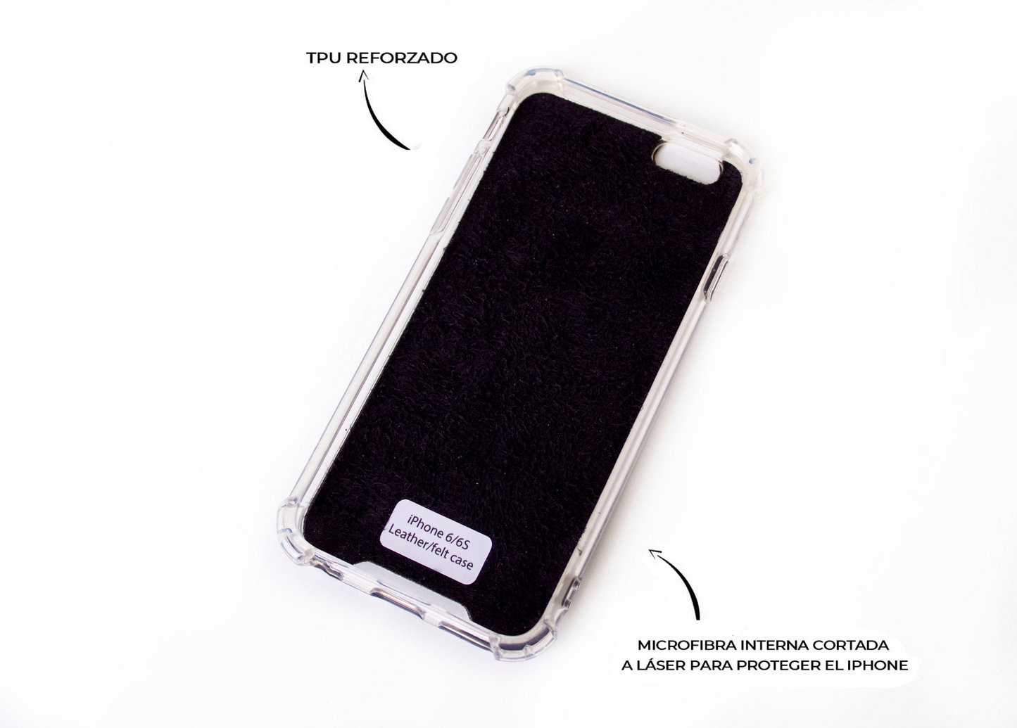 Funda para iPhone de Cuero Genuino Lagarto Marrón Texturizado cortado y grabado con láser, 5 Remaches de Bronce.- F36
