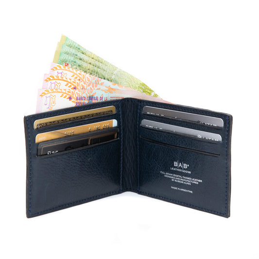 ﻿Bi-fold Wallet. Full-Grain vegetable-tanned Genuine Leather.- 748